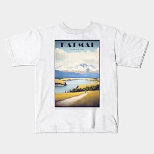 Katmai National Park Travel Poster Kids T-Shirt